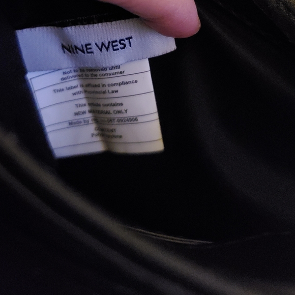 NWOT Nine West Black Bag with Gold Accents - Picture 13 of 13
